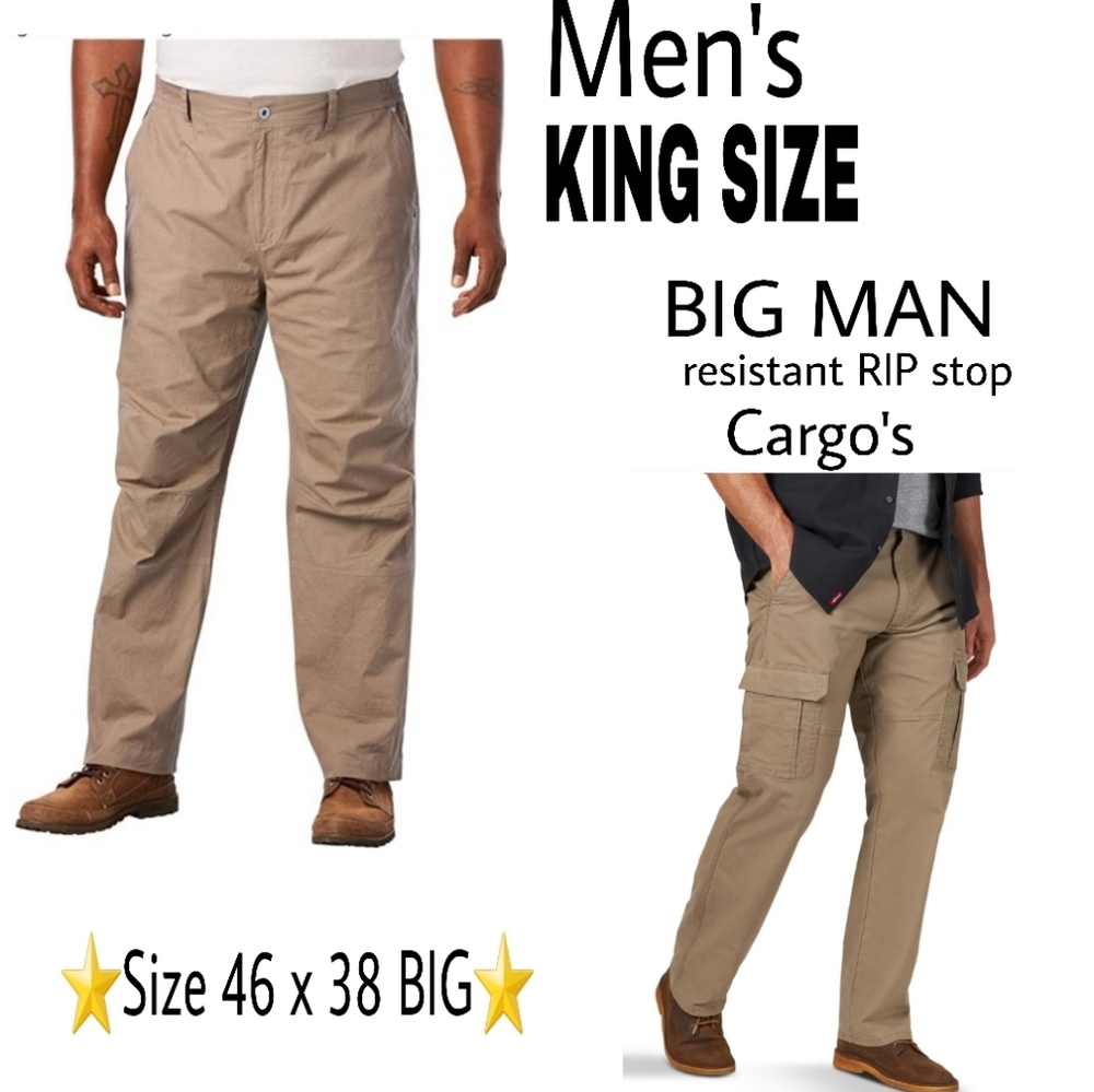 Men's King Size stop rip restnt cargo's. 46 x 38